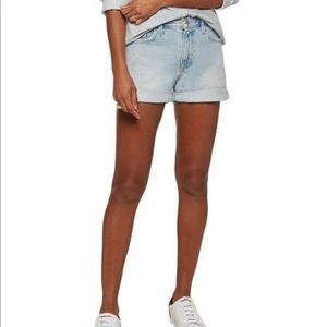 Current Elliot light wash denim shorts